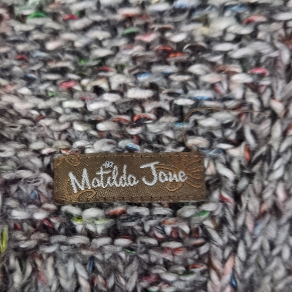 Matilda Jane Wonderment Evening Stroll Sweater, XS/S Grey with Colour Flecks - Picture 6 of 8